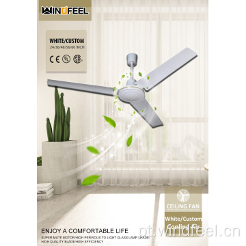 Modern Nordic Fancy 3 Best Iron Metal Blade 56 60 Polegadas Ventilador de teto decorativo com motor 110V AC DC Economia de energia